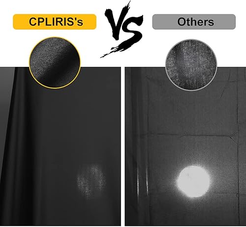 Miniatura 3 de Telón de fondo negro de 10 x 12 pies para fotografía, gran tela de poliéster sin costuras, cortina de fondo negro puro para fotos de retratos,