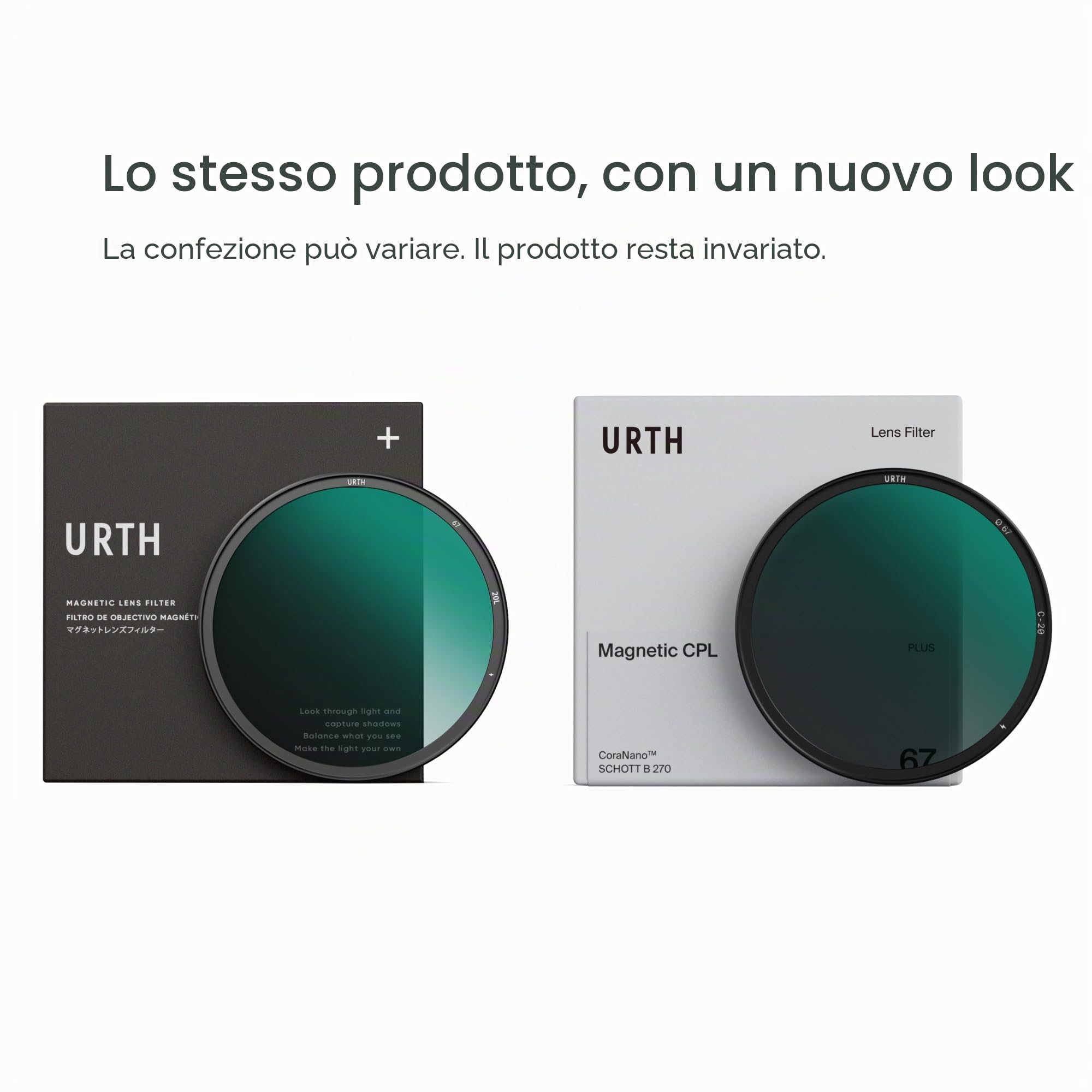 Urth 72 mm Filtro Polarizzatore (CPL) Magnetico per Obiettivo (Plus) - Nano Rivestimento 20 Strati, Filtro per Fotocamera in Vetro Ottico HD per Fotocamera