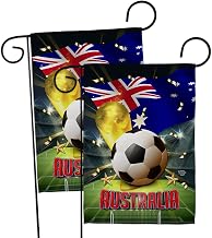 FIFA World Cup Australia 2 Pcs Banner Room Wall Art Flag Patio Lawn Garden Outdoor Decorations Indoor Tapestry Yard Signs Team Qatar Trophy Soccer Game Football Gifts