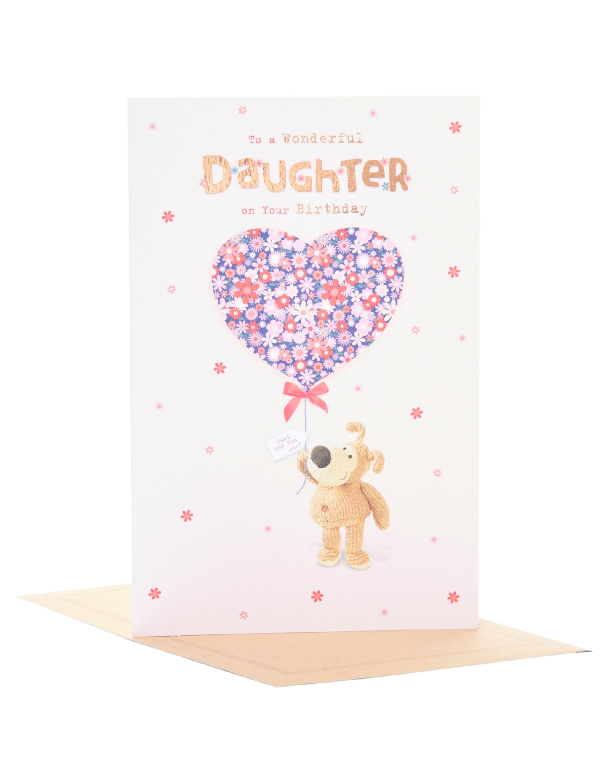 Boofle | Birthday Card For Daughter | Happy Birthday Gifts | Her, Girls, Women | Cute Heart Balloon Design | With Envelope | 155 x 235 mm