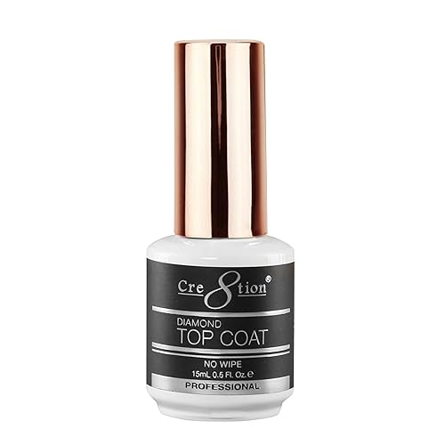 Miniatura 2 de Cre8tion Diamond Soak Off Gel No Wipe Top Coat - Acabado brillante y larga duración, gel de lámpara de uñas Soak Off, 0.0 fl oz - Transparente, 0.5