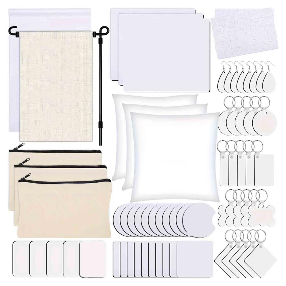 Kit de sublimation de Noël avec 128 pièces de produits vierges personnalisables