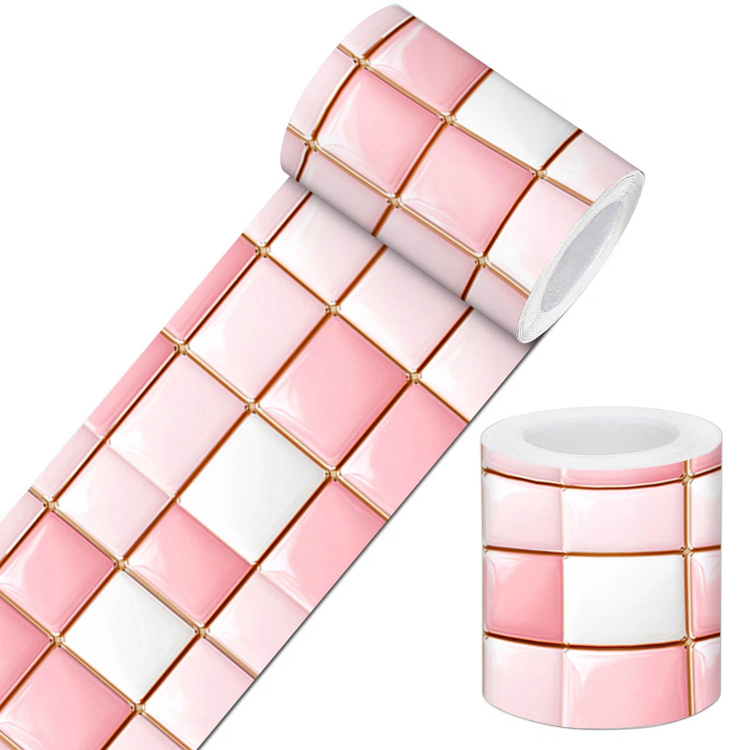 IVN Carta da parati da parete, motivo: blocchi rosa, 10 x 400 cm