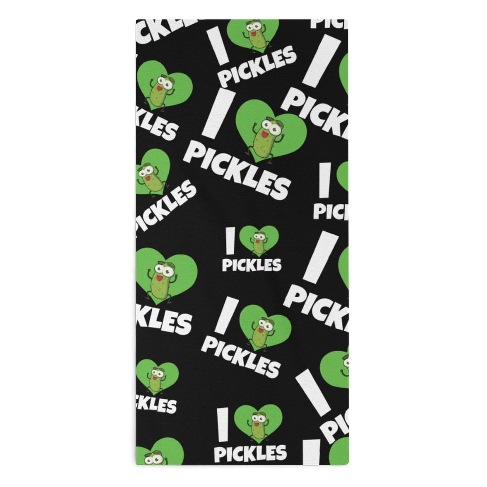 TXFBTRFSA I Love Pickles Funny Hand Towels for Adult Face Towel Bath Beach Swim Accessories