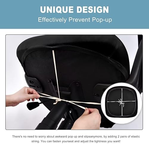 Miniatura 3 de SARAFLORA Paquete de 2 fundas elásticas para silla de oficina, fundas elásticas universales para silla de computadora, fundas de respaldo giratorias