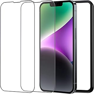 ガラスフィルム iPhone 14 用 強化ガラス 液晶 保護フィルム 全面保護 アイフォン14 用 画面 保護ガラス ガイド枠付き 2枚セット