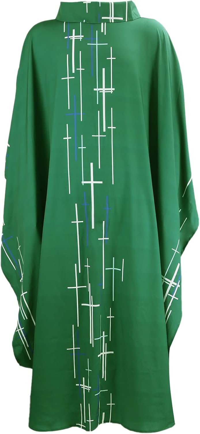 MYAYD Church Pastor Celebrant Chasuble Priest Vintage Robe Gown Cape Casscock Clergy Pulpit Altar Server Vestment Men Women