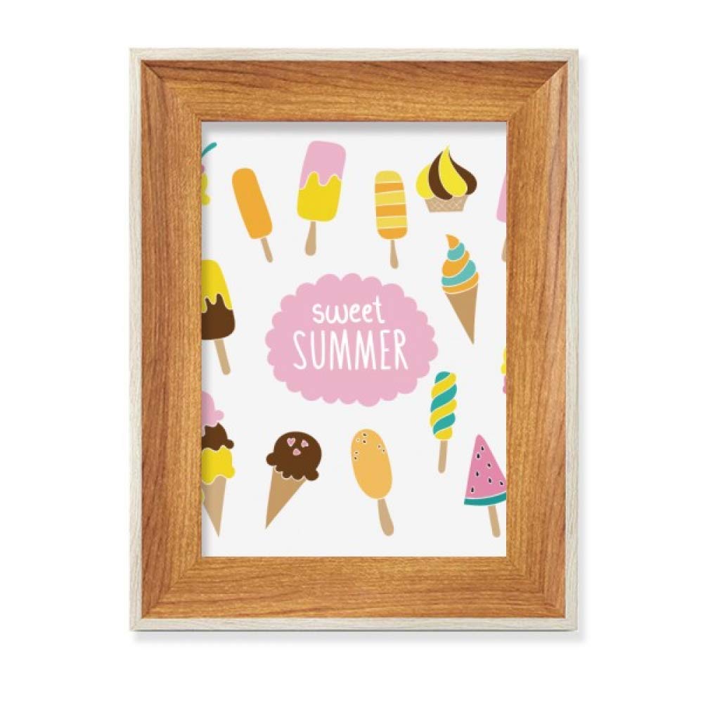 Cadre de Photo en Bois Sweet Summer, Fini l'Affichage Tableau Instable sur le Bureau