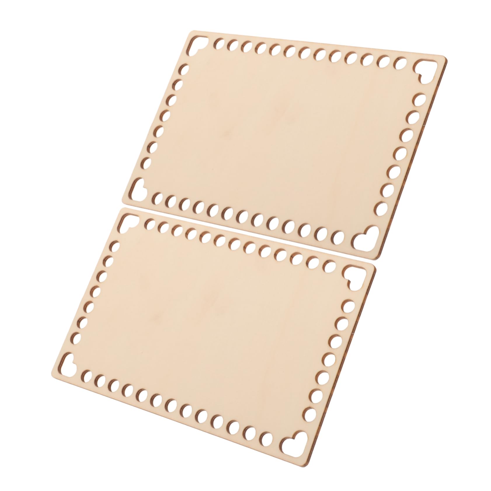 DOITOOL 2 Pack Wooden Bag Bottom Wood Crochet Basket Bases DIY Basket Weaving Supplies Pre-drilled Holes Bag Making Base