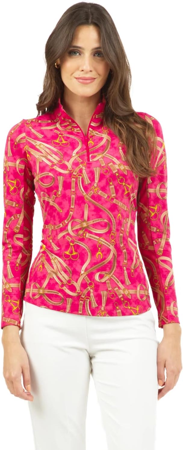 Women's Limited Edition UPF 50+ Alexandra Print Long Sleeve Mock Neck Top – 10084