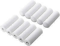 KUPOO 4" High Density Foam Mini Paint Roller Covers, 10-Pack - Ultra Smooth Finish for Doors, Furniture & Flat Surfaces