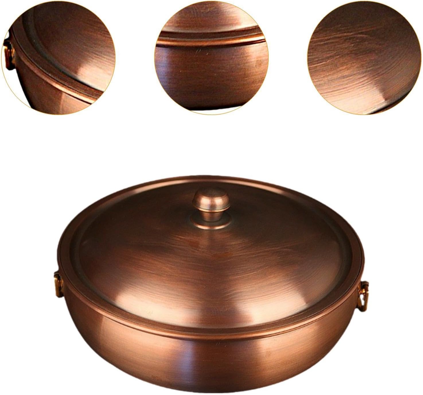 YWJLQH 銅製しゃぶしゃぶ鍋、IH・ガスコンロ対応、キッチン調理