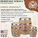 2.5 Gallon Oak Barrel - Wooden Whiskey Barrel Wine Barrel (10 Liter) For The Home Brewer, Distiller, Wine Maker - New American Oak Barrels for Aging Whiskey, Bourbon, Mead (HERITAGE SERIES)