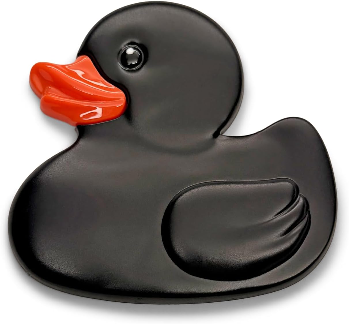 The Rubber Duck Car Badge Emblem in Matte Black – ABS Resin Composite, Chrome Finish 3D Decal for Vehicle Exterior