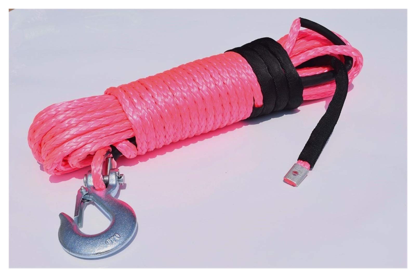 Rosa 10mm * 30m Reemplazo de la Cuerda sintética for el cabrestante, Gancho del Cable, Carretera, 3/8 Nylon Trenzada,Alta Resistencia a la Rotura