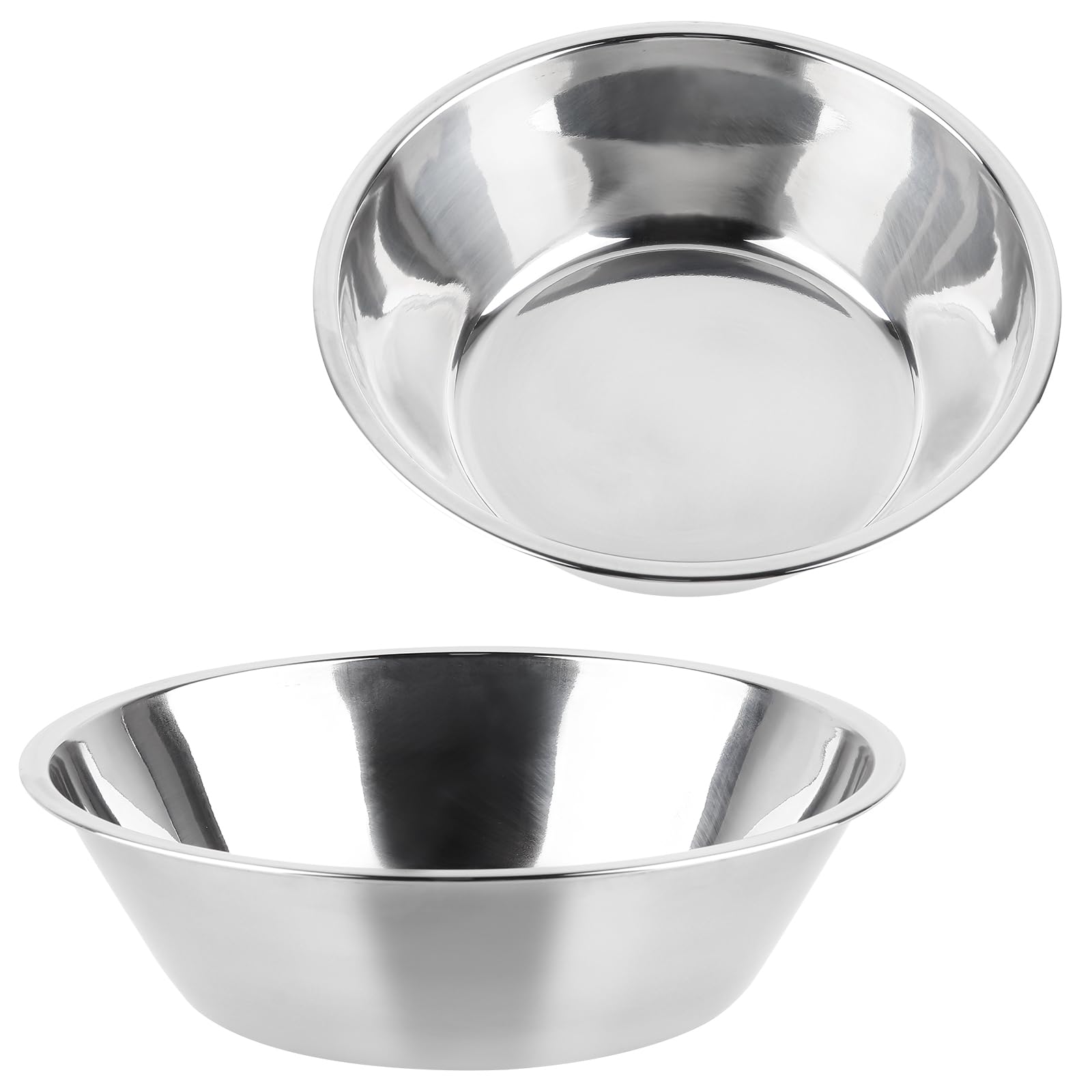 Cxryrzhe 2 Pack Thick Stainless Steel Dog Bowls Food Grade Safe Pet Cat & Dogs Feeder Bowls and Water Bowls Easy to Clean (15cm)