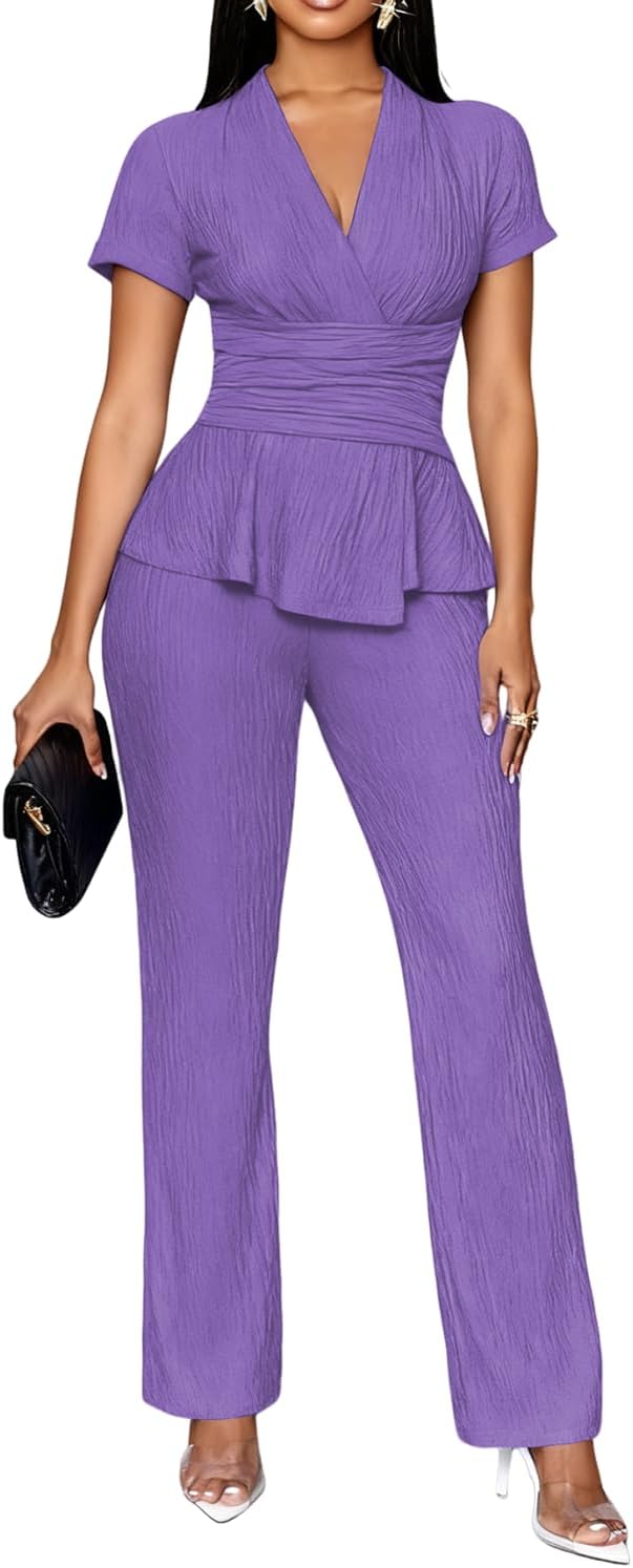 TOPSRANI Womens Bodycon Lounge Sets 2 Piece Outfits Casual Sweatsuits Tracksuit V-Neck Long Sleeve Cute Pants Sets TOPSRANI Womens Bodycon Lounge Sets 2 Piece Outfits Casual Sweatsuits Tracksuit V-Neck Long Sleeve Cute Pants Sets