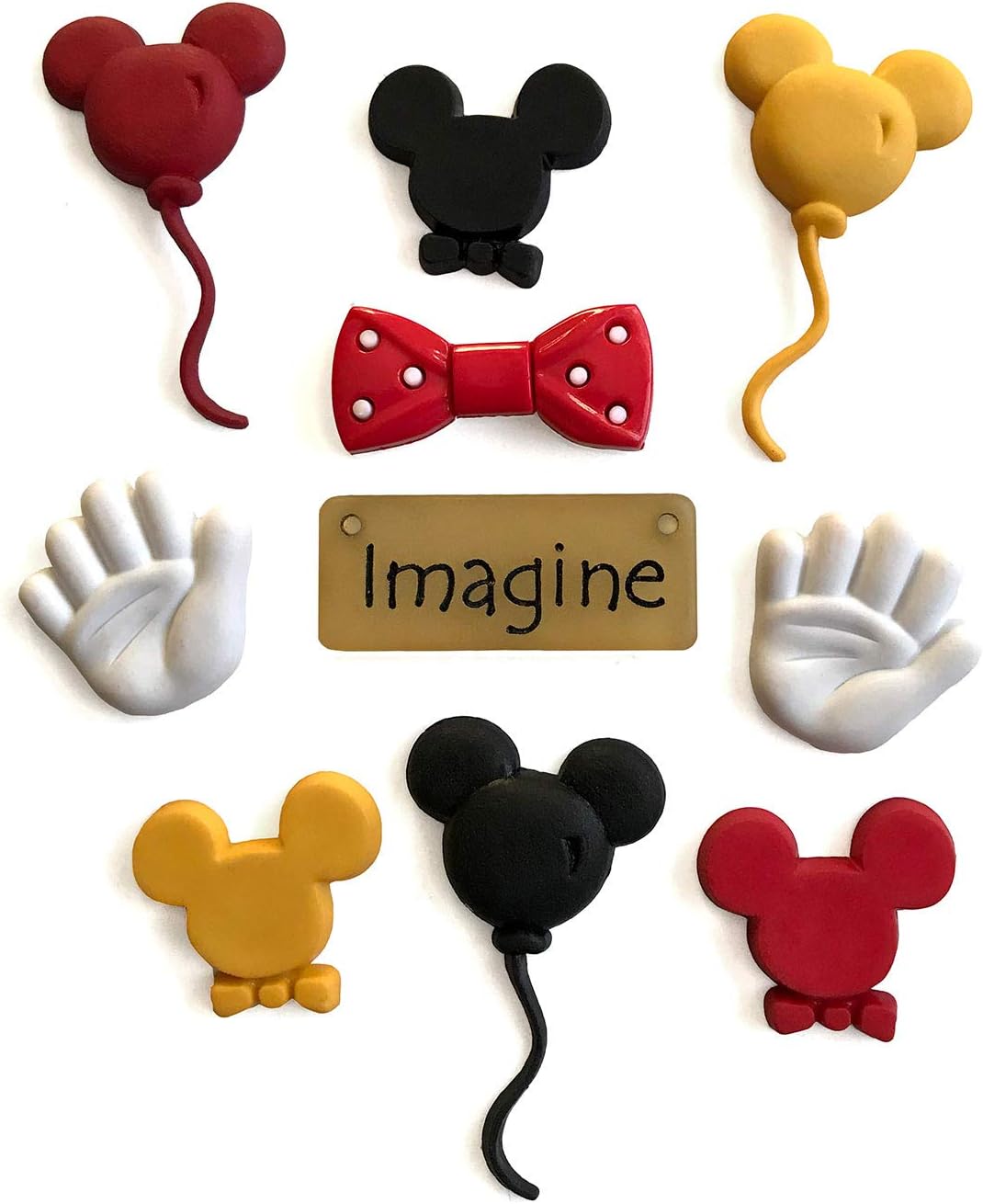 Buttons Galore Craft & Sewing Buttons - Mouse Ears - 3 Packs