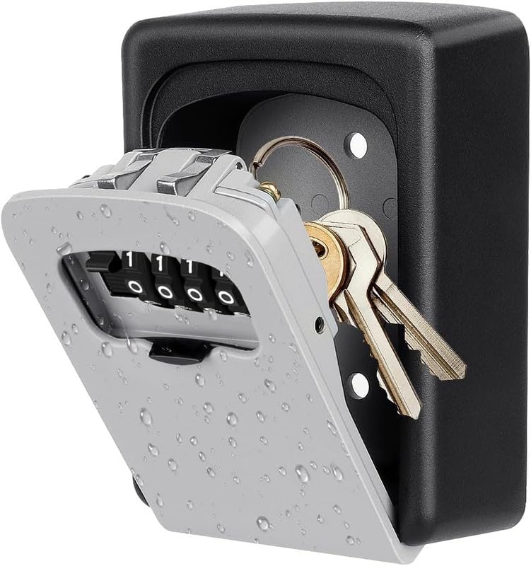 Heavy Duty Outdoor Key Storage Box with Password Lock || Wall Mounted Safe Case for House Car and Office Keys Emergency Access || Durable Rust Resistant Body (1 Pcs)-image-32