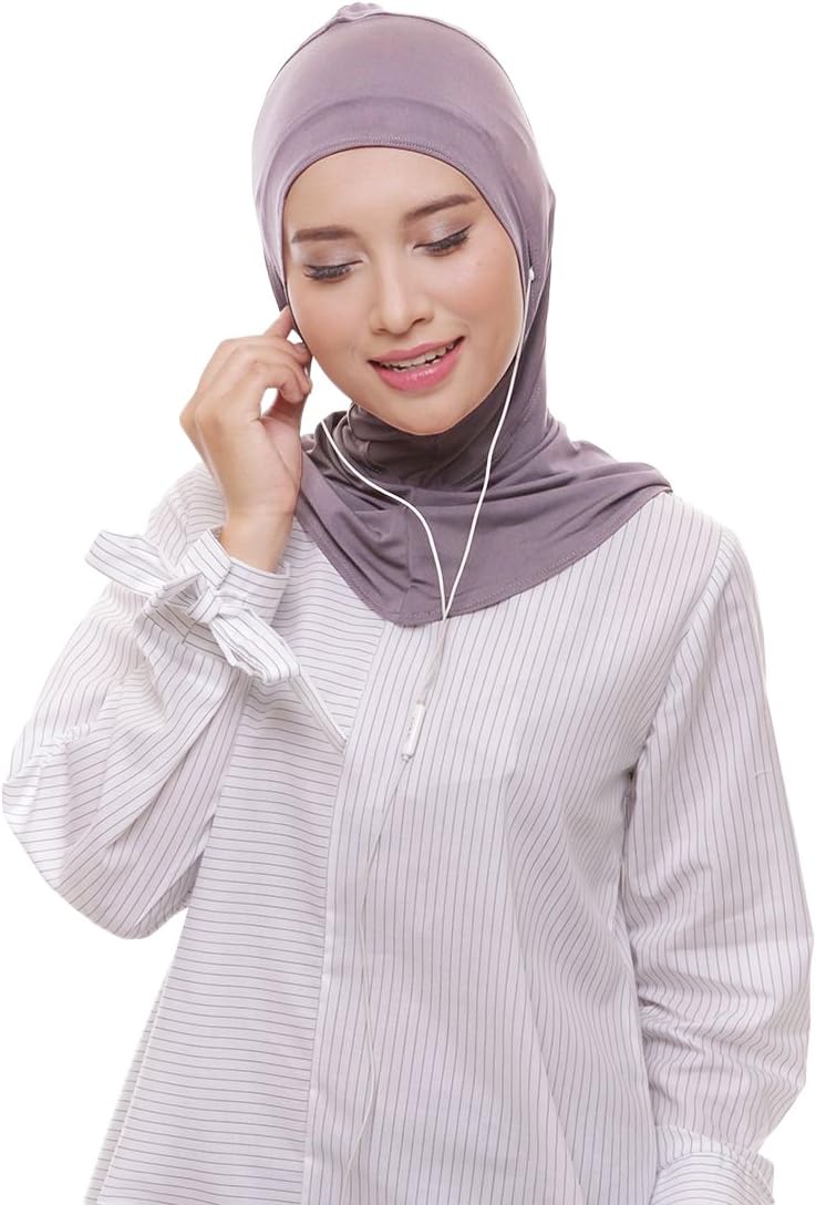 Hijab sport for muslim girls and women I instant scarf sport wear suit cap fitness islamic accessories – Dri-FIT I Light gray