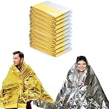 ISOP Rettungsdecke Gold Silber 11 Stück Groß Du 210 x 160 cm | Notfall Thermodecken Überleben Reflektierende Thermo Erste Hilfe | Wärme haltende Decke | Camping Wandern Auto Reißfest und Wasserdicht