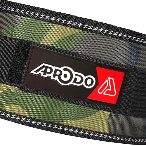 Image of APRODO Unisex 5'' inch Wide Nylon Eva Waist Support Belt Sport Pressurized Weightlifting Bodybuilding Fitness Squatting Training Lumbar Back Supporting Safety Belt