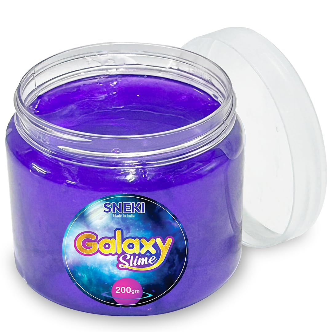 SNEKI (200gm) Purple Galaxy Slime for Kids DIY Fruit Scented Metallic Magic Toy Slimy Slime Gel Jelly Putty Art Toys Birthday Gift Box for Boys Girls 3 to 10 Years