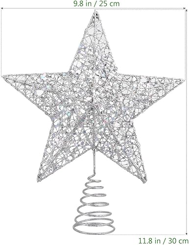 Miniatura 2 de 1 adorno para árbol de Navidad, estrella brillante con luz de estrella para árbol de Navidad para interiores y exteriores, decoración de Navidad de