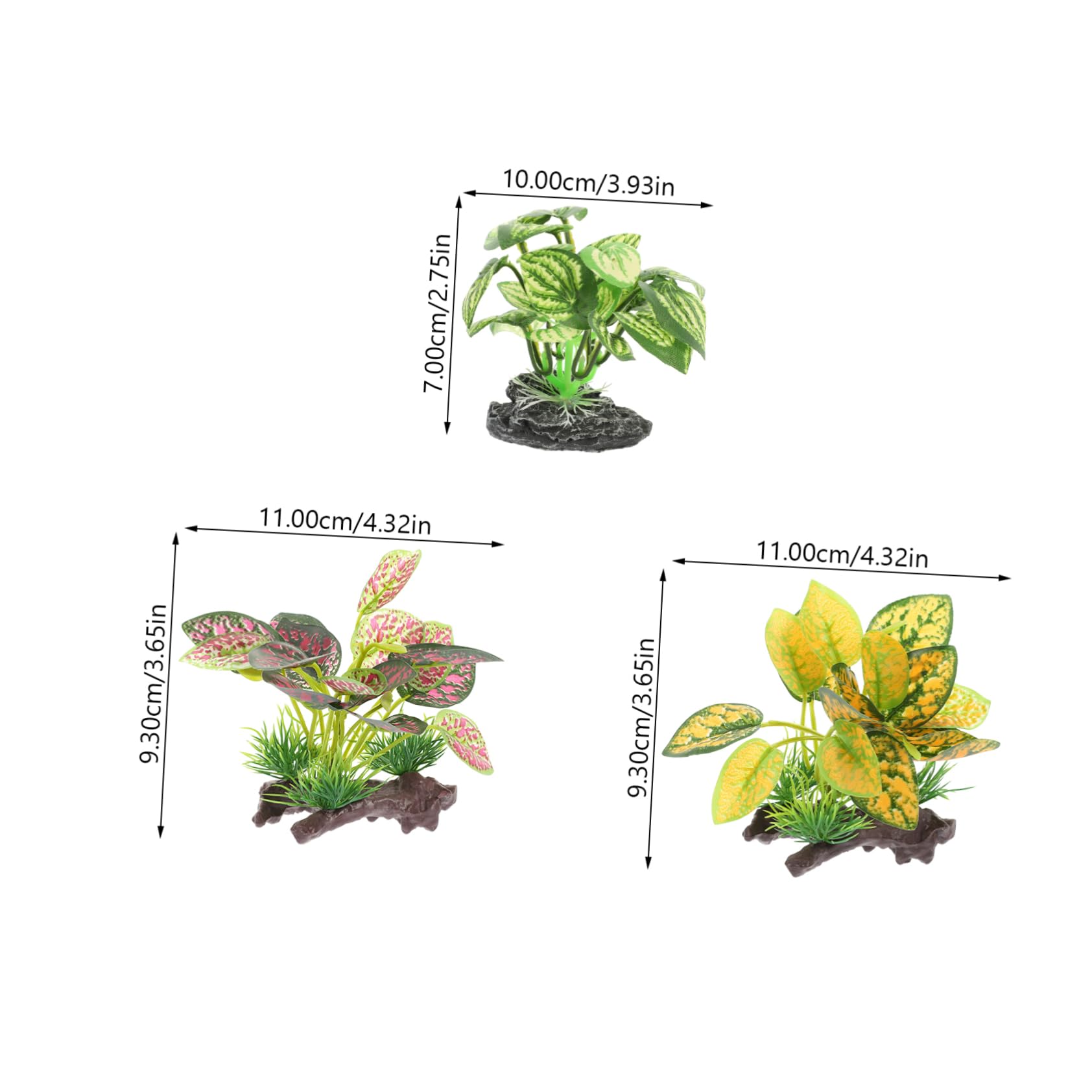 Zerodeko 3 Set Piante Paesaggistiche Per Acquari Pianta Finta Falso Cisterna Acquario Decorazioni Per Acquari Contenitori Piante Acquatiche Finte Impianto Di Simulazione Resina 3 Pezzi * 3