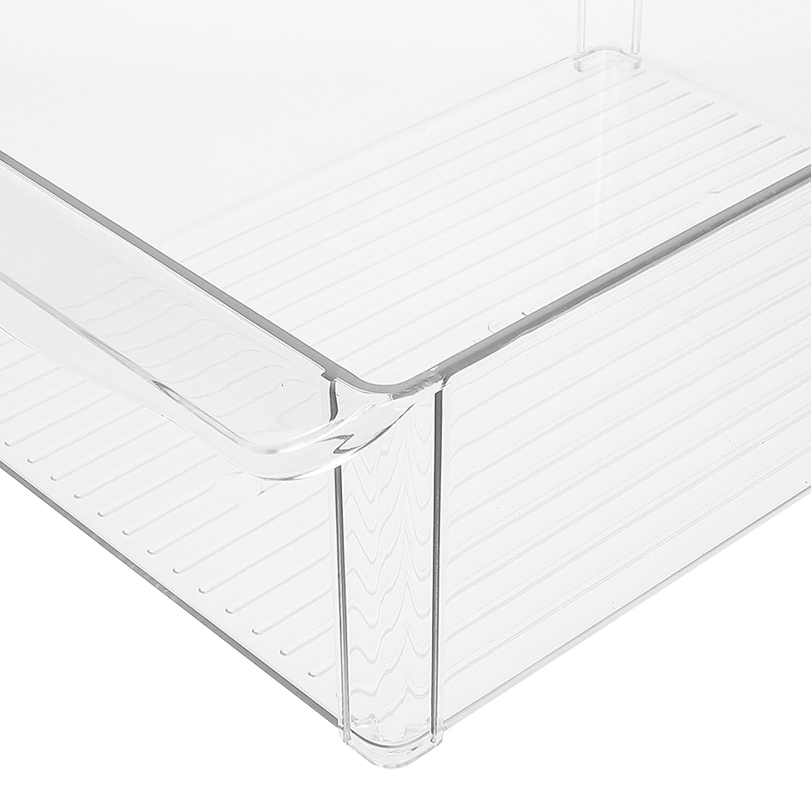 Caja Contenedora Apilable de Plástico Blanco para Refrigerador | Apta para Marisco y Frutas, Uso en Congelador y Cocina, Diseño Resistente al Desgaste y Orden Interior