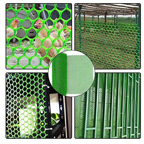 Image of SAI Balaji 6.6 Feet Height X 15 Feet Length UV Stabilized PVC Tree Guard Net Fencing Fencing Mesh Anti Bird Net Green Color SBO83
