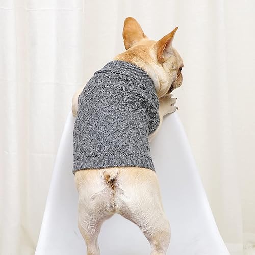 Miniatura 6 de Lawkul Suéteres de punto para perros pequeños, suéter de punto para mascotas, gatos, suéter cálido para perro, ropa de invierno para perro, ropa de