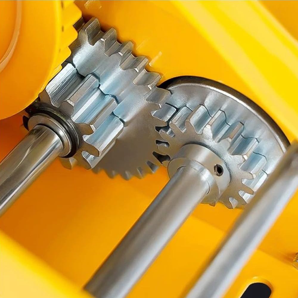 Verricello Manuale,argano Manuale A Cavo d'Acciaio,Giallo | Freno Bidirezionale A Denti Di Blocco,Facile Da Installare,Maniglia Antiscivolo,Per Rimorchi Per Barche