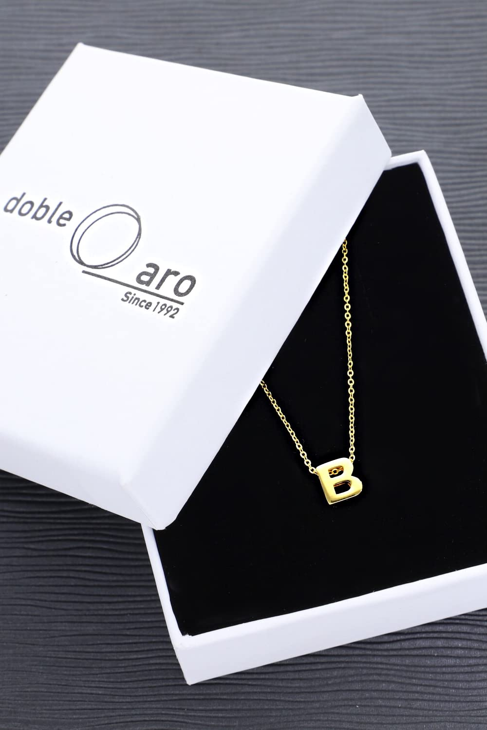 Colgante para Mujer con Letra Inicial - Collar con Inicial para mujer - Colgante de Plata de Ley 925/1000 y baño de Oro de 18kt con Iniciales de Nombre. Modelos de la A a la Z.