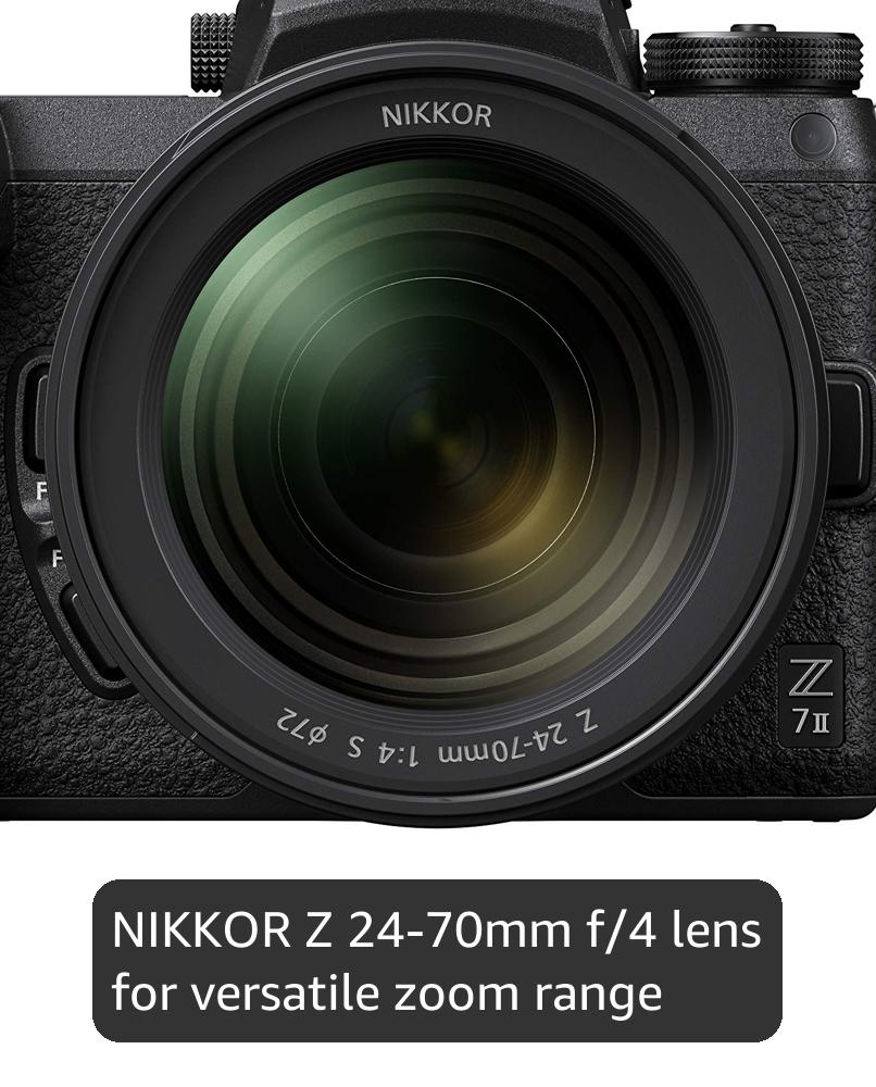 Nikon Z 7II with Zoom Lens | Ultra-high resolution full-frame mirrorless stills/video camera with 24-70mm f/4 lens | Nikon USA Model