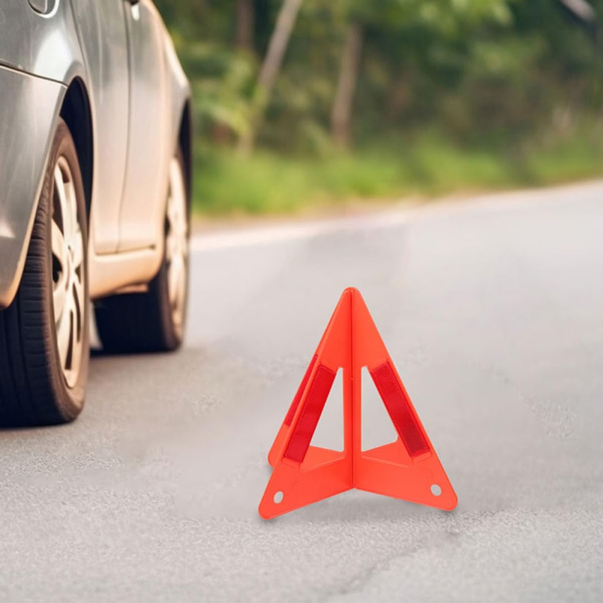 GLEAVI 5pcs Car Warning Rack Safety Triangle Reflector Emergency Sign Roadside Safety Kit Automotive Warning