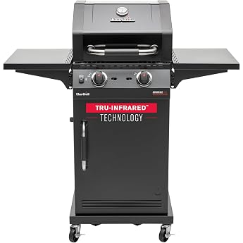 Char-Broil Advantage Core B 2 Burner Gas Barbecue with Folding Side Shelves Ideal for 2-4 people easy to clean even heat distribution coated cast iron grates warming rack
