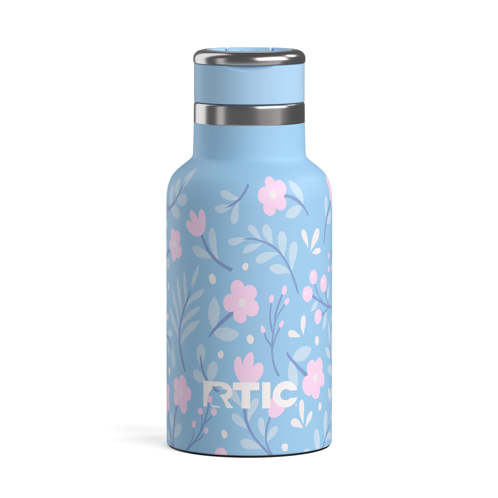 RTIC 12oz Journey Water Bottle Ceramic Lined Blooming Blues