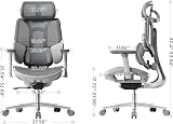Hbada E3 Air Ergonomic Office Chair with Dynamic Lumbar Support, 3D Adjustable Headrest for Home Office Chair, 3D Adjustable Armrests Desk Chair, Swivel Big and Tall Computer Chair, Gray - 9