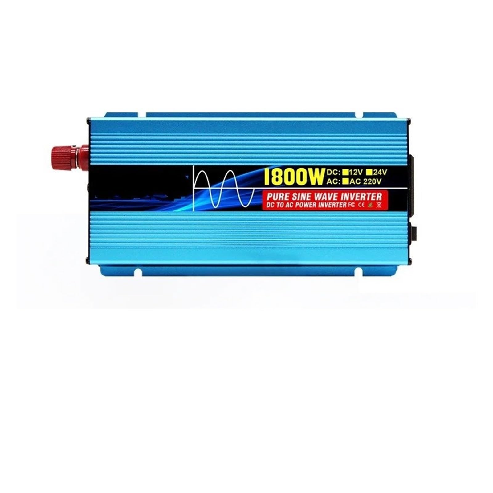 Convertidor Corriente Inversor De Onda Sinusoidal Pura De 12V A 220V 1800W Convertidor Reductor para Coche con Pantalla LED Convertidor