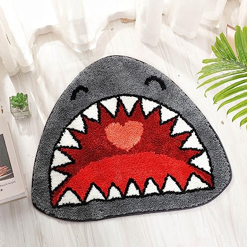 FGCOGOD Shark Bathroom Rugs, Shark Bath Mat, Cool Rug Non-Slip