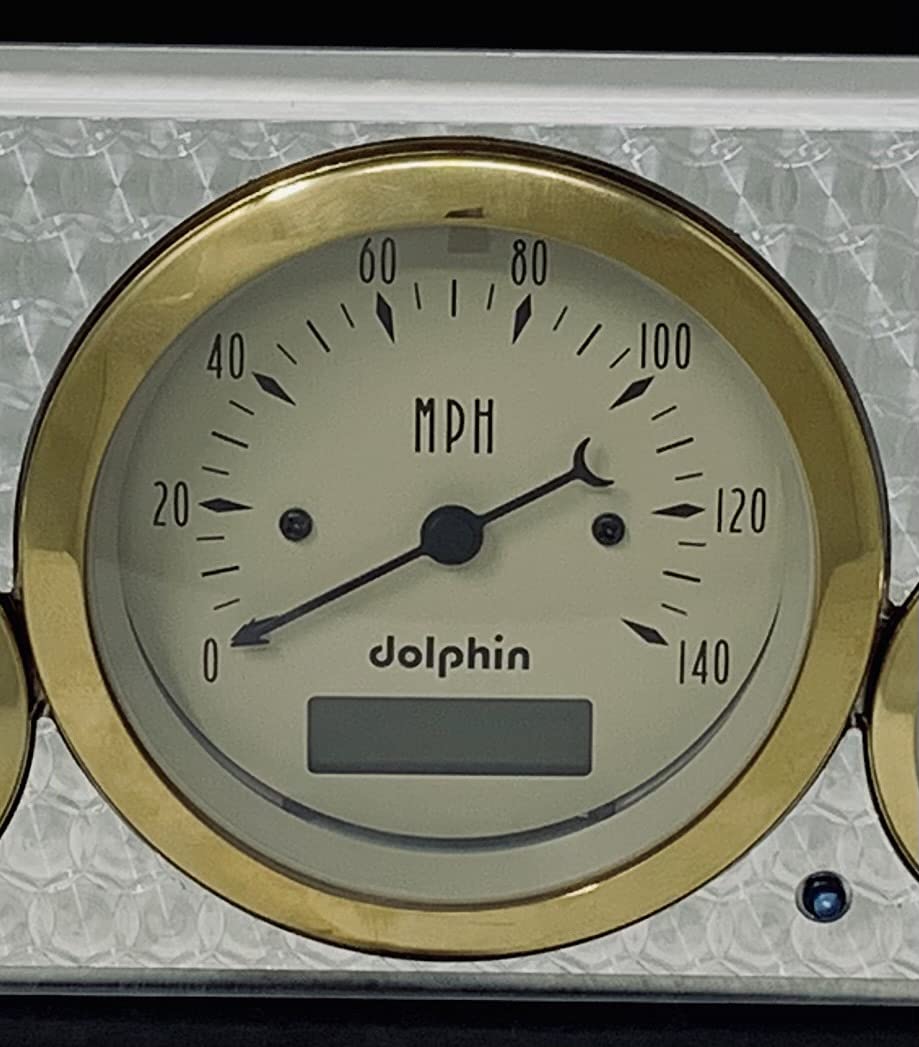 1939 Chevy Car - 5 Gauge Dash Panel Set - Engine Turned - Programmable - Gold