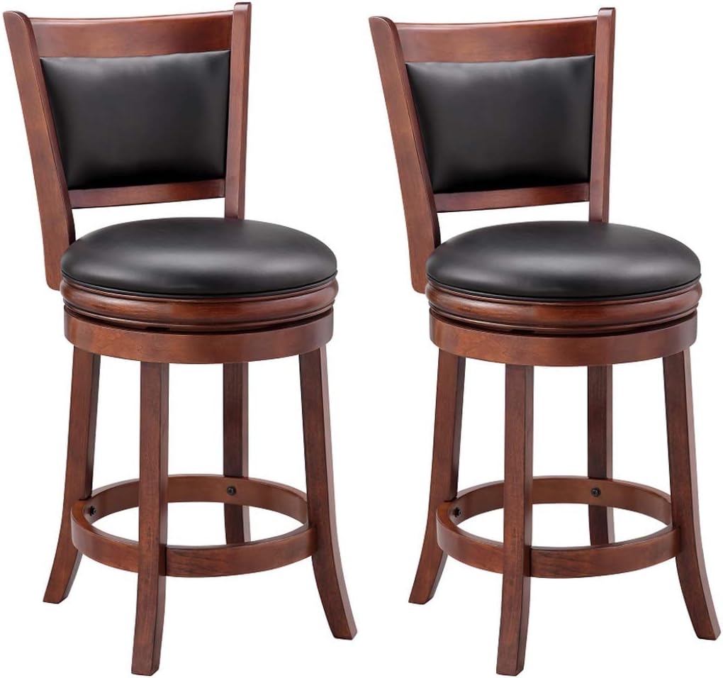 Ball & Cast Pub Height Swivel Barstool , 29-Inch,1-Pack, Cappuccino-open vertical back: Furniture & Decor