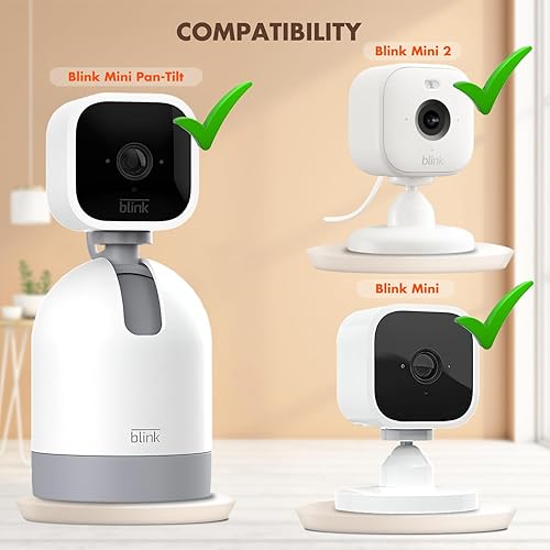 Miniatura 2 de CaGuan Paquete de 2 soportes de pared acrílicos para Blink Mini Pan-Tilt, Blink Mini 2, Blink Mini cámara interior, soportes de pared adhesivos para