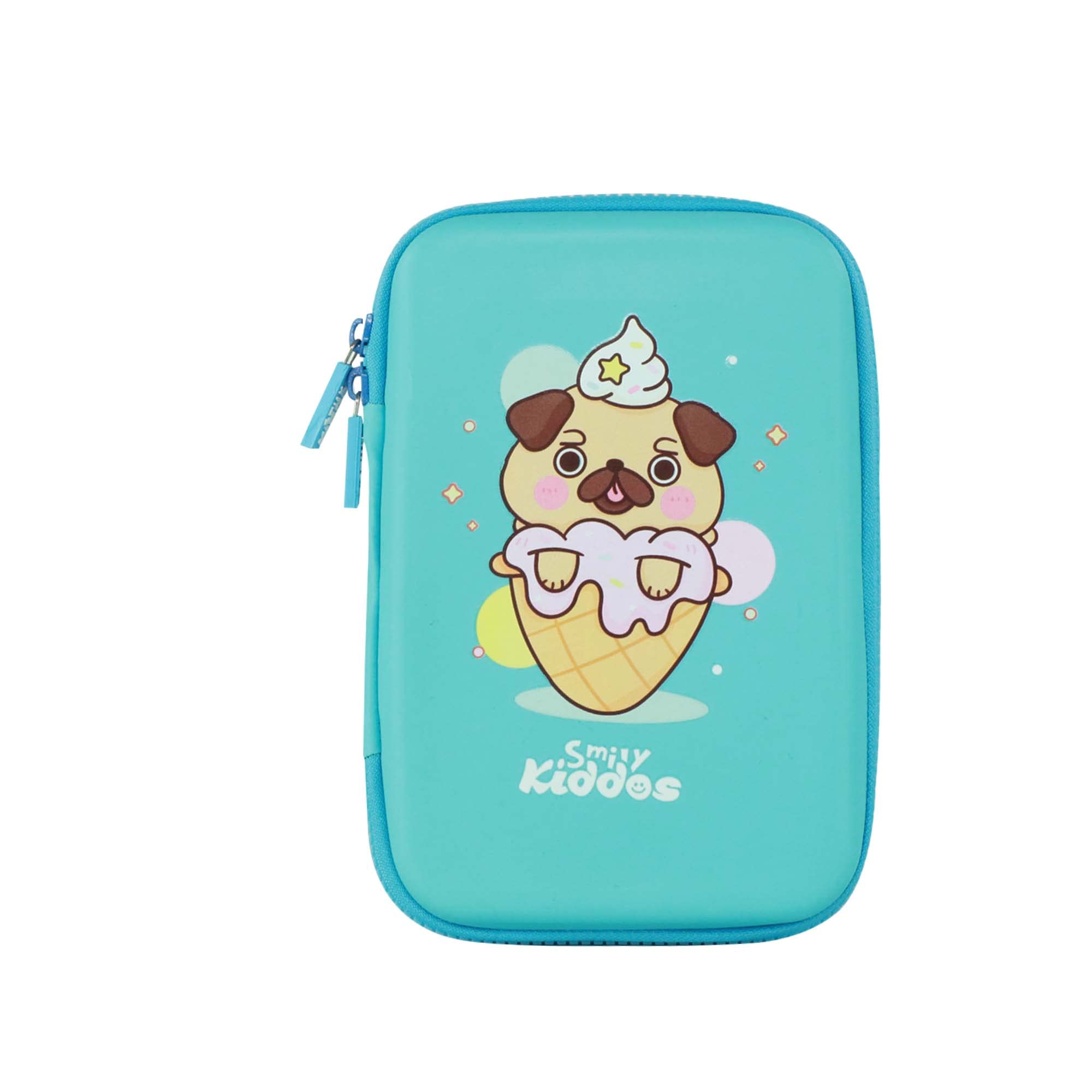Smily Kiddos Ethylene Vinyl Acetate (Eva) Single Compartment Pencil Case Cute Large Hardtop Pencil Case Organizer School Kids Girls Women Pen Holder Pouch Multi Purpose (Ice-Cream Puppy,Light Blue) (B0B97KBD5H) Amazon Price History, Amazon Price Tracker