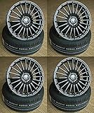 4 Nabenkappen 4 x 19 Zoll AX5 Alu Felgen 8,5x19 5x112 ET32 schwarz Rand poliert kompatibel für W245G C30 C32 C55 C63 CL63 CL63 CLK 500 55 CLS 500 GLC43 GLA45 SLK32 SLK55 SLK350 electric drive AMG NEU Gutachten
