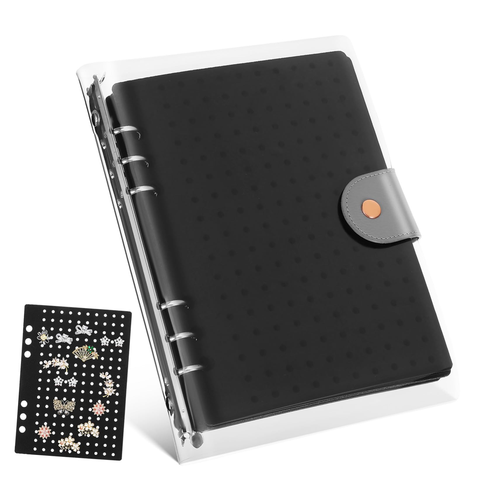 Pin Display Binder Organisateur Broches Noir et Album Rangement Épingles