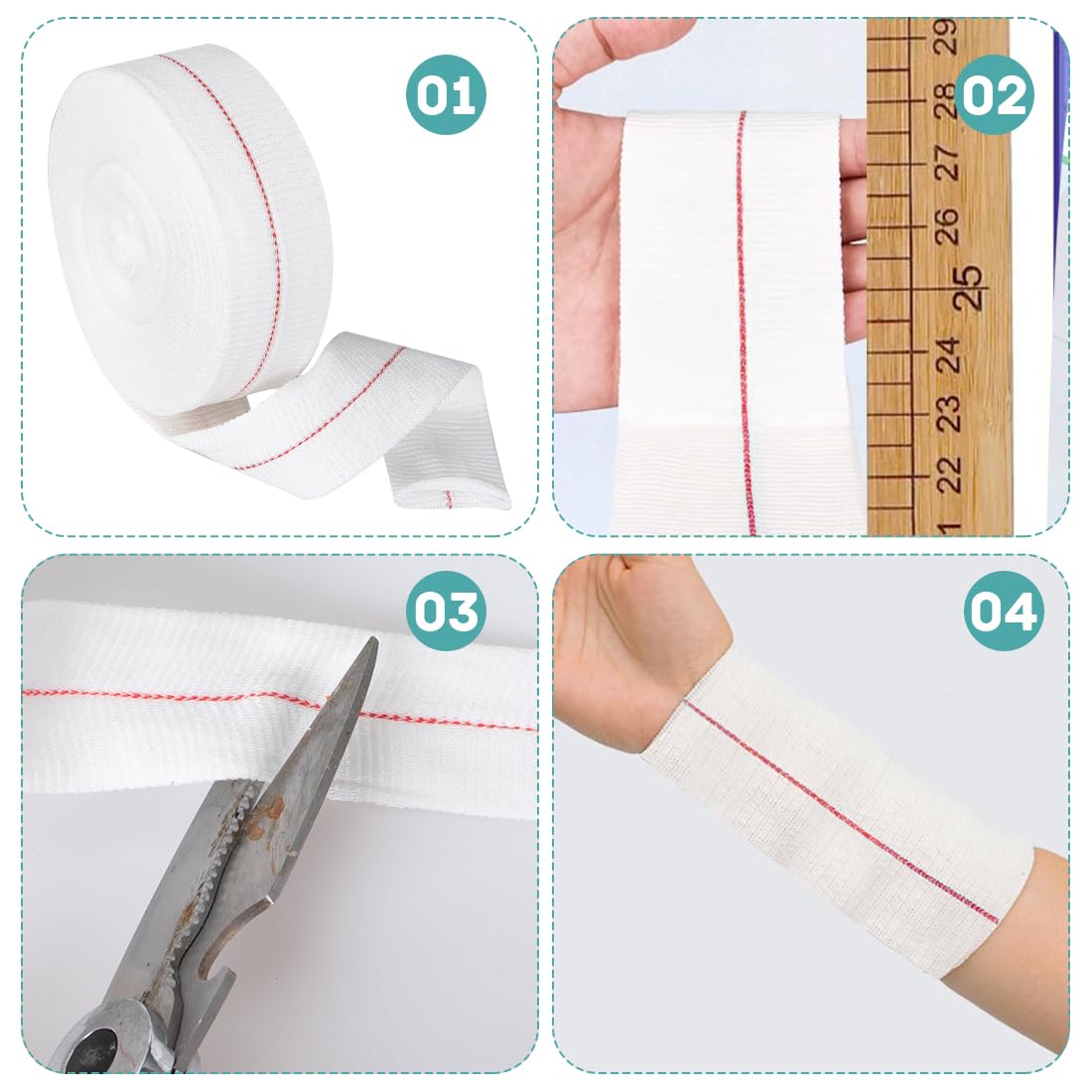 Tubular Elastic Support Bandages 3.5cm x 10m Stockinette Tubing Compression Bandage Cast Sleeve Roll for Small Limbs (for Limb Circumference 8-15cm)