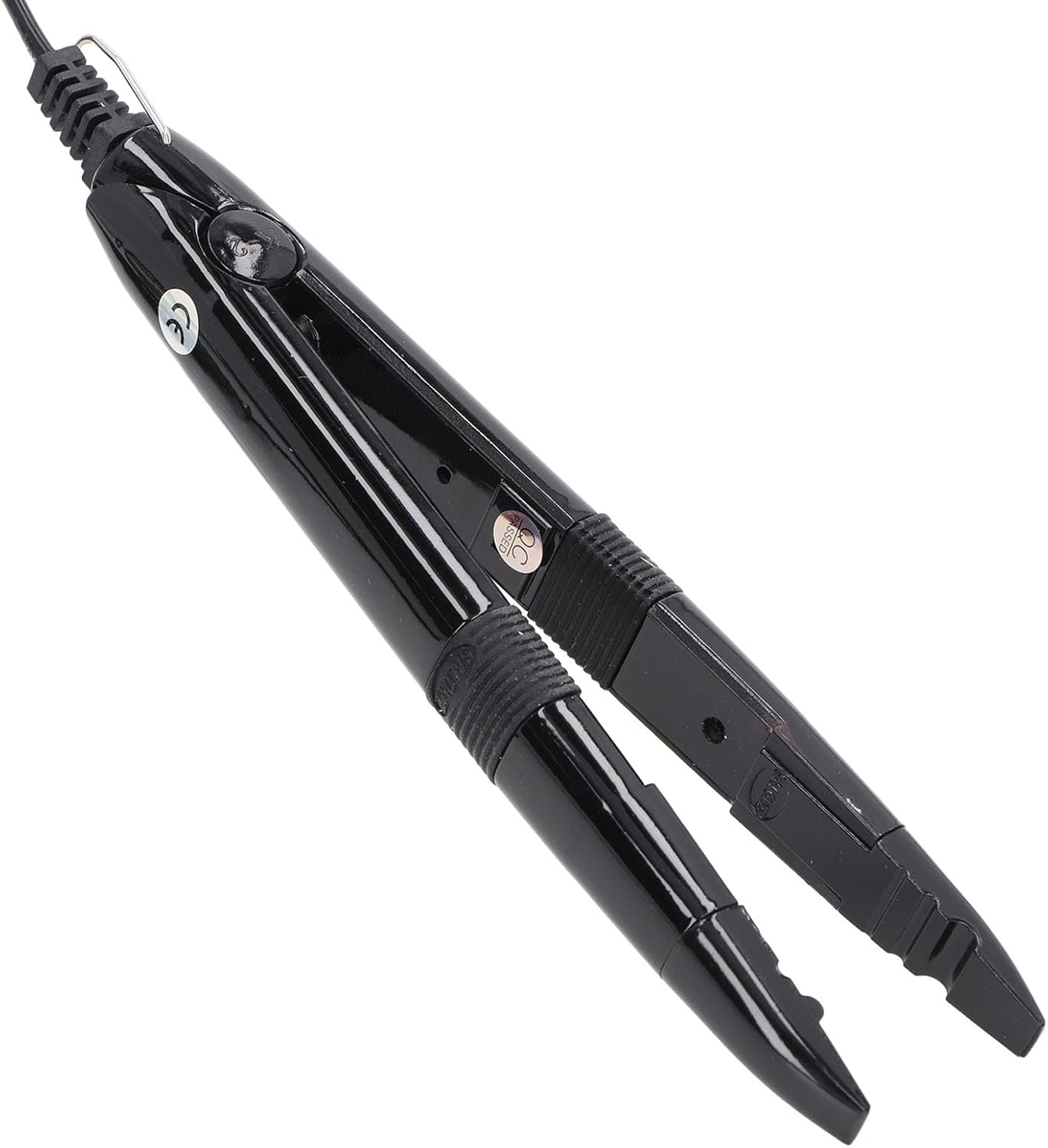 Professional Thermal Iron Connector Hair Extension Bonding Tool Ergonomic Even Heating with Holder for Salon (US Plug 110V)