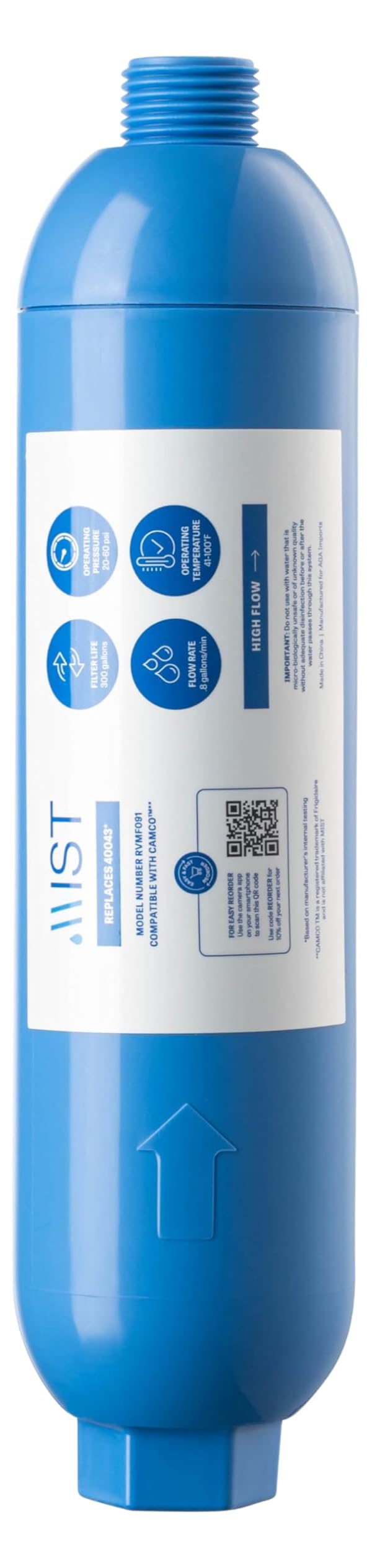 Mist RV Water Filter - Replacement for Camco RV Inline System, 40043 with Flexible Hose Protector for Reducing Sediment, Bad Taste, Odors, Chlorine, Lead (3 Pack) by Mist - Image 2